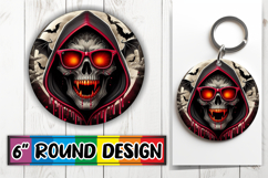 Enchanted Keychain Circle Style, Skull Product Image 1
