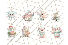 Kawaii Christmas Yeti PNG Clipart, Cute Bigfoot Holiday Art Product Image 9