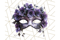 Vintage Garden Masquerade Floral Eye Mask PNG Clipart Product Image 5