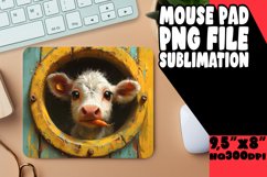 Adorable Cow Mouse Pad Design PNG Product Image 1