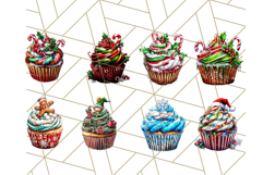 Christmas Cupcake PNG Clipart, Cute Food PNG, Holiday Treat Product Image 9