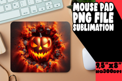 Blissful Mouse Mat Sublimation PNG, 3D Pumpkin Product Image 1