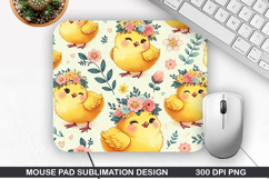Chicks Mouse Pad Sublimation, Animals Mouse Pad PNG Design Product Image 1
