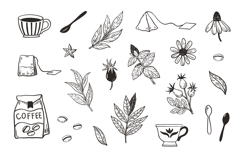 Coffee and tea. Vector illustrations Product Image 4