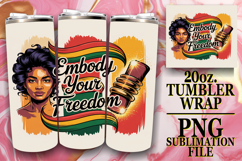 GIFT OF SERENITY 20oz TUMBLER WRAP, Juneteenth Product Image 1