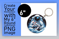 Gorgeous Round Design Sublimation PNG , Astronaut Product Image 1
