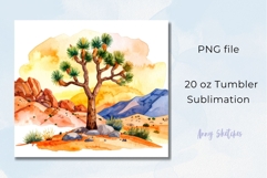 Joshua Tree Desert Tumbler Wrap 20 oz Skinny Sublimation PNG Product Image 2