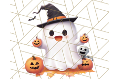 Cute Halloween Ghost Clipart PNG, Ghost and Friends Holiday Product Image 5