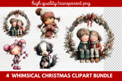 Whimsical Christmas Clipart | Cute Festive Holiday PNG Product Image 1