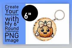 Artful Round Design for Keychains , Cute Pumpkin Product Image 1