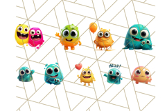 Slime Monster Clipart, Colorful Goo Graphics Png Product Image 5