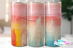 Minimalist Abstract Painting 20 oz Skinny Tumbler Wrap Product Image 1