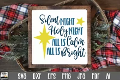 Silent Night Holy Night SVG Cut File - Christmas SVG File Product Image 1