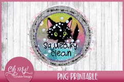 Squeaky Clean Kitty Sublimation designs for t shirts Product Image 3