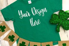 St. Patrick's Day Youth Gildan 2000B Green Mockup Photo Product Image 1