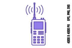 Colored Walkie Talkie Icon Product Image 1
