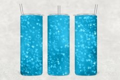 Cerulean Hearts Sparkle Tumbler Sublimation Product Image 1