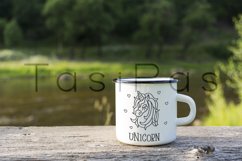 White campfire enamel mug mockup river view Product Image 1