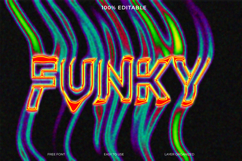Editable FUNKY Text Effect with Colorful Neon Design on Product Image 1