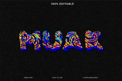 Editable MUAR Text Effect with Colorful Swirling Design Product Image 1