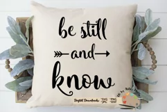 Be still and know SVG Christian quote svg God quote svg dxf Product Image 2
