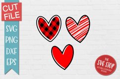 Valentine Doodle Hearts SVG | Simple Valentine T-shirt Product Image 1