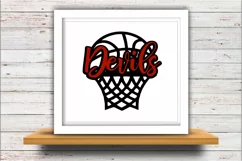 Basketball svg SVG DXF JPEG Silhouette Cameo Cricut Devils Product Image 2