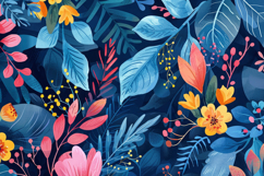 Colorful Floral Pattern Background Wallpaper Product Image 1