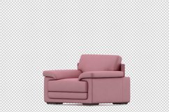 Isometric Arm Chair 3D isolated render Product Image 1