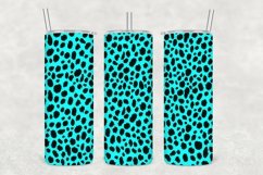 Aqua Leopard Texture Tumbler Wrap Sublimation Product Image 1
