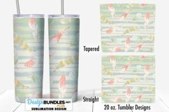 Boho Feathers Tumbler Wrap PNG | 20 oz. Tumbler Wrap Product Image 1