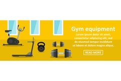 Gym equipment banner horizontal concept Product Image 1
