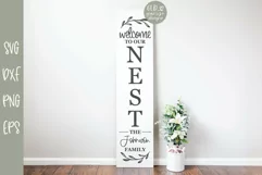 Welcome To Our Nest - Family Name Sign SVG Product Image 1