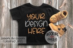 Child's T-Shirt, MOCK-UP, Black, Unisex Product Image 1