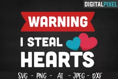 I Steal Hearts SVG PNG DXF | Valentines Day Crafters SVG Product Image 1