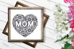 Mom svg | Mothers Day SVG | Floral Heart SVG Product Image 7