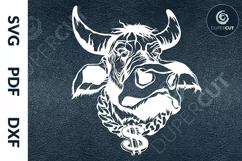 SVG / PNG / DXF 2021 Year of Ox, Paper Cutting Template Product Image 3