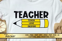Teacher SVG PNG EPS DXF Files Back To School SVG Cut Files Product Image 1