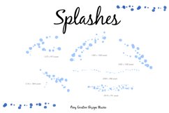 20 Hand Drawn Blue Splashes Abstract Clip Art Bundle Product Image 2