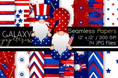 Gnome 4th of July Digital Paper - Seamless Papers Product Image 1