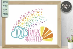 100 Days of School SVG Rainbow - PNG, DXF, EPS, SVG Product Image 5