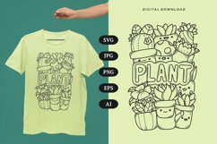 Plant Doodle T-shirt | SVG Product Image 1