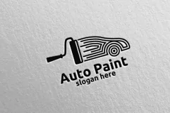 Car Painting Logo with Brush and Sport Car Concept 10 Product Image 5