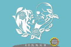 Kissing Skull Papercut Product Image 1