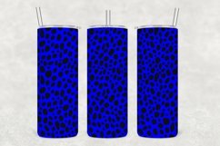 Blue Leopard Texture Tumbler Wrap Sublimation Product Image 1