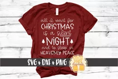 All I Want For Christmas Is A Silent Night SVG PNG DXF Product Image 1
