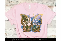 Hello Summer png butterfly png Butterfly sublimation, flower Product Image 6
