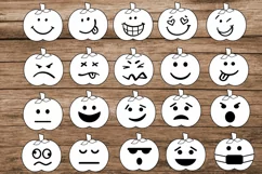 Halloween Pumpkins Emojis Cliparts I Halloween Pumpkins Cute Product Image 2