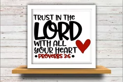 Faith svg DXF JPEG Silhouette Cameo Cricut Trust in the Lord Product Image 2