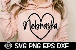 Nebraska - Heart - 3 Designs Included - SVG PNG EPS DXF Product Image 3